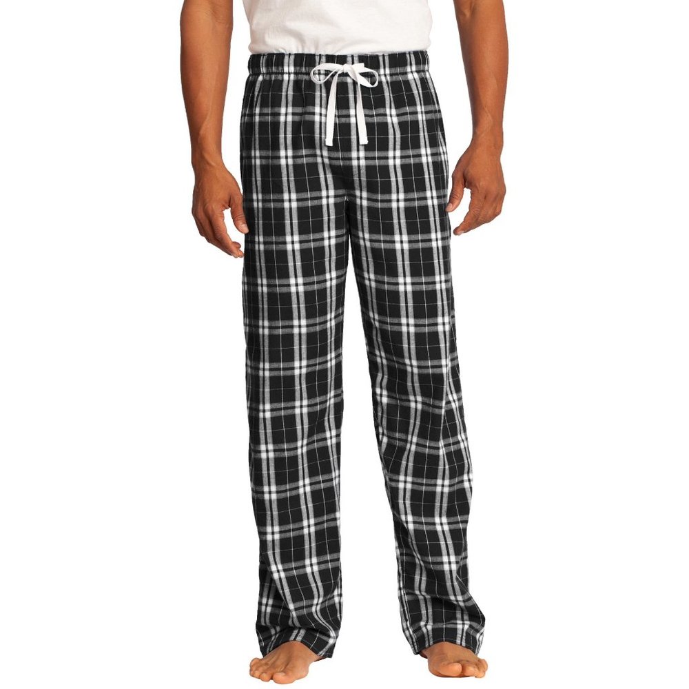 District - Young Mens Flannel Plaid Pant. - DT1800 - Black